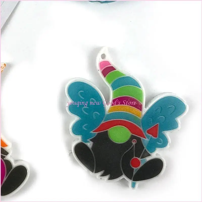 57qa Ostern Gnom Schlüsselbund Epoxidharzform DIY Crafts Keyring Anhänger Silikonform – Detail 9