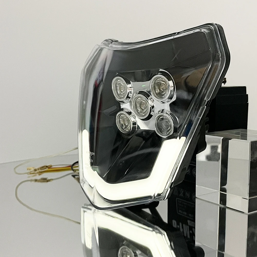 Motorcycle Headlight Motorcycle Headlight Plate LED Accessories for KTM EXC SX MX 250 300 450 Fairing Motocross Dirt Bike Supermoto Enduro