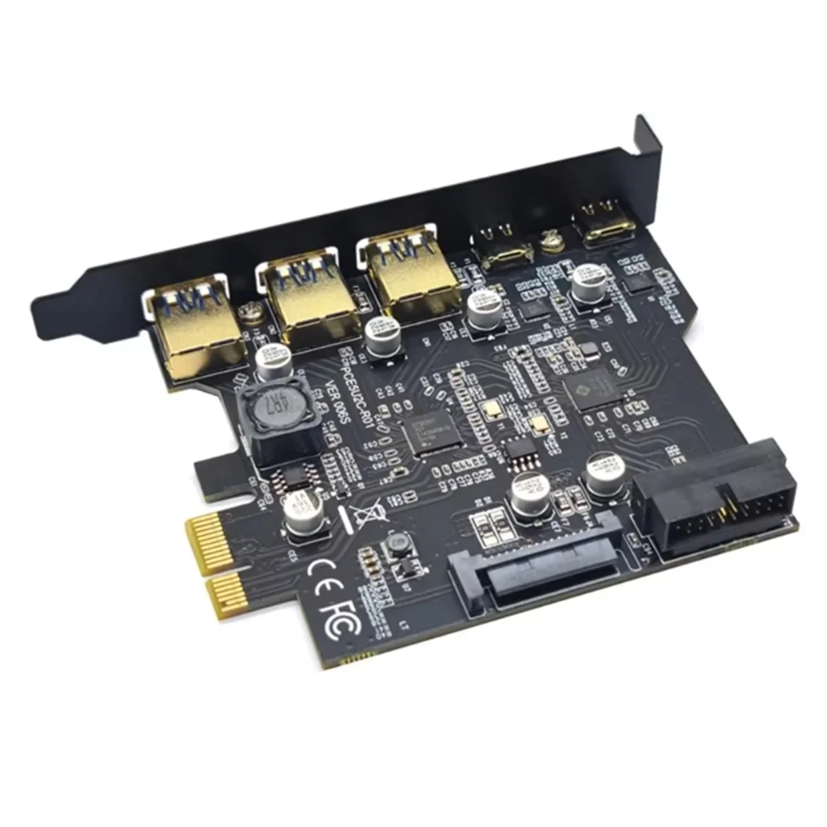 A04R-New Type C USB 3.2 Gen2 PCIE Card Hub USB 3.0 PCI Express Board PCI-E PCI E 3 Adapter Multiplier USB3 3.1 Controller