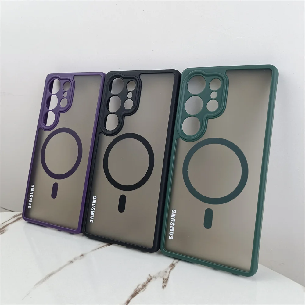 Matte Clear Magnetic Case with Translucent Lens Protective Cover