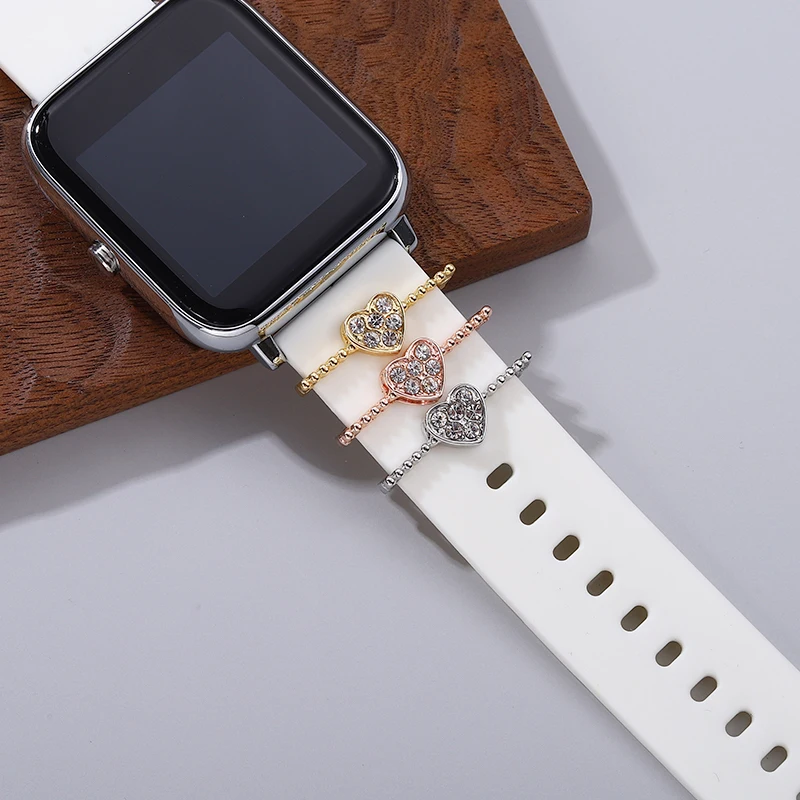 Watchband Charms Flower Cute Cat Decorative Charm for Apple Bracelet Silicone Sport Strap Dog Paw Jewelry Accessories for Iwatch
