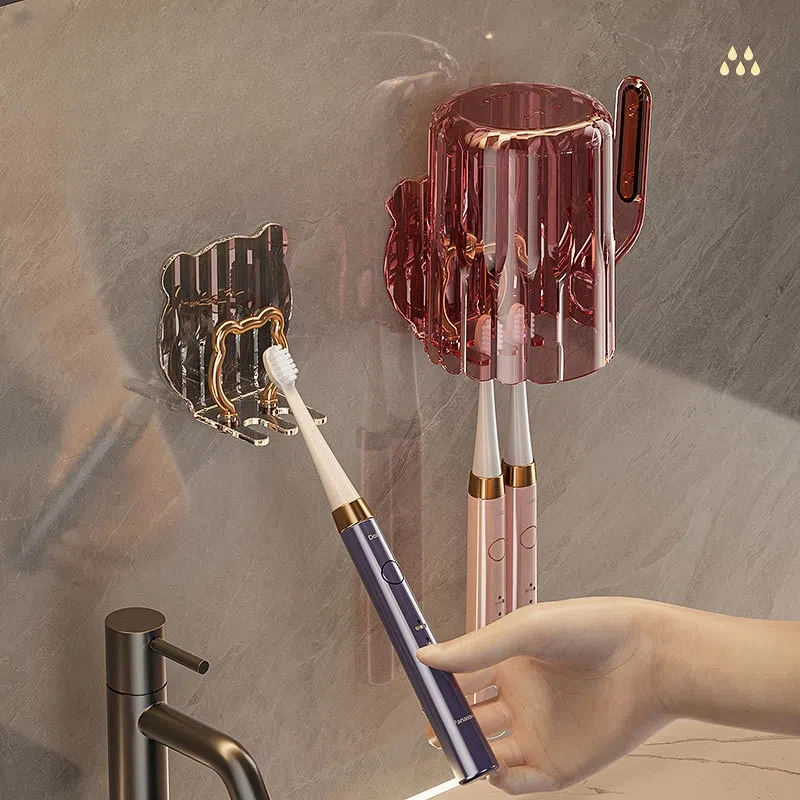 Gargle Cup With Handle Tooth Cup Home Use Set Toothbrush Cup Washing Tooth Mug High-Looking Simplicity Toothbrush Storage Rack