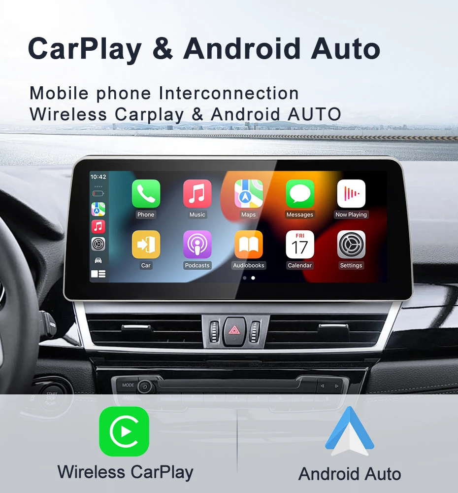 12.3inch Qualcomm Snapdragon680 6225 Andorid14 Wireless Auto CarPlay For BMW 2Se