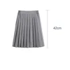 Japanese Student Girls Skirt School Uniform Solid Color Suit Pleated Skirt Short/Middle/Long High School Elastic Waist Dress 4