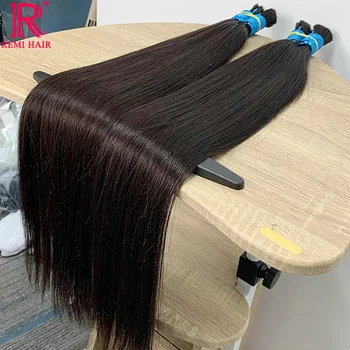 100% Real No Weft Human Hair Extensions for Women Remy Human Hair Bulk Unprocessed Natural Virgin Indian Hair Braiding Original 1