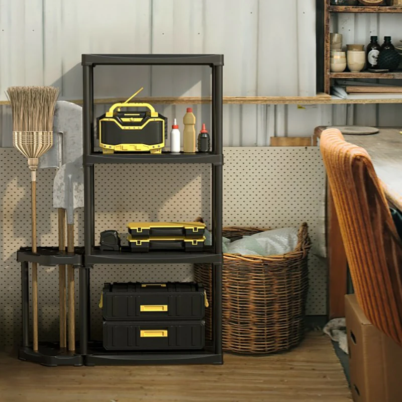 

4-Tier Storage Shelf with 2-Tier Organizer for Tool Storage Rack Kitchen Living Room Bedroom Holder