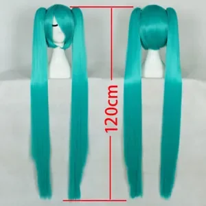 Women Long Green Blue Straight Girl Hair Ladies Wig +120CM Ponytails тюбинг rt экстрим 120cm blue red автокамера 8155