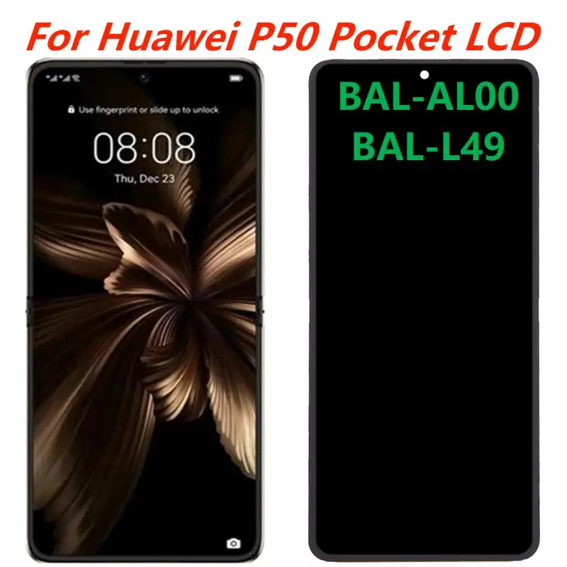 

Original 6.9" For Huawei P50 Pocket BAL-AL00 BAL-L49 Folding LCD Display With Frame Screen Touch Digitizer Assembly Replacement