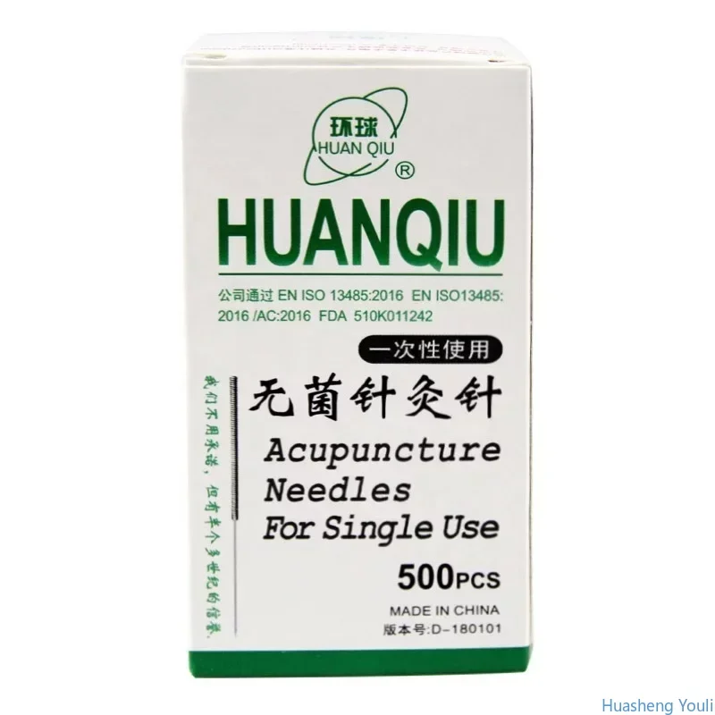 New Package Huanqiu Disposable Sterile Acupuncture Needles 500pcs 5