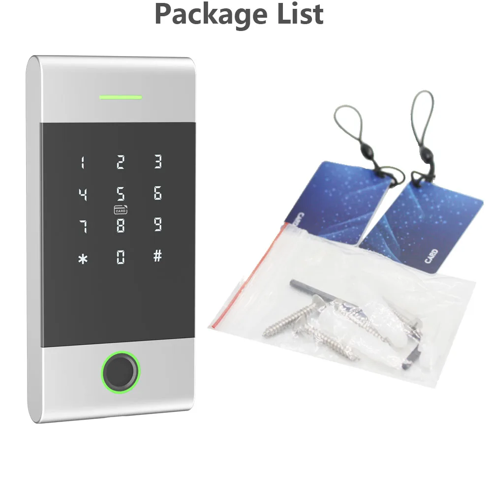 Outdoor Nfc Keypad Ttlock App Vingerafdruk Bluetooth Deur Contact Gateway 13.56Mhz Rfid Toegangscontrolesysteem Mj01 Aluminiumlegering