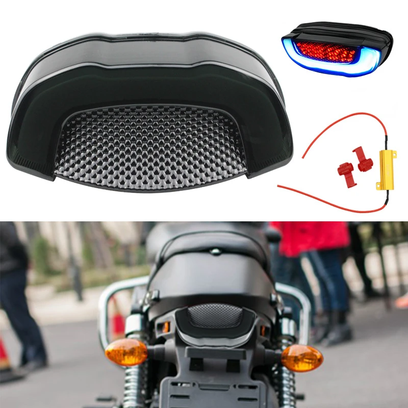 

Motorcycle Modified Rear Tail Lamp for Locomotive CB650R CB150R Running Water Steering Lamp LED Brake Lamp Universally Accessory
