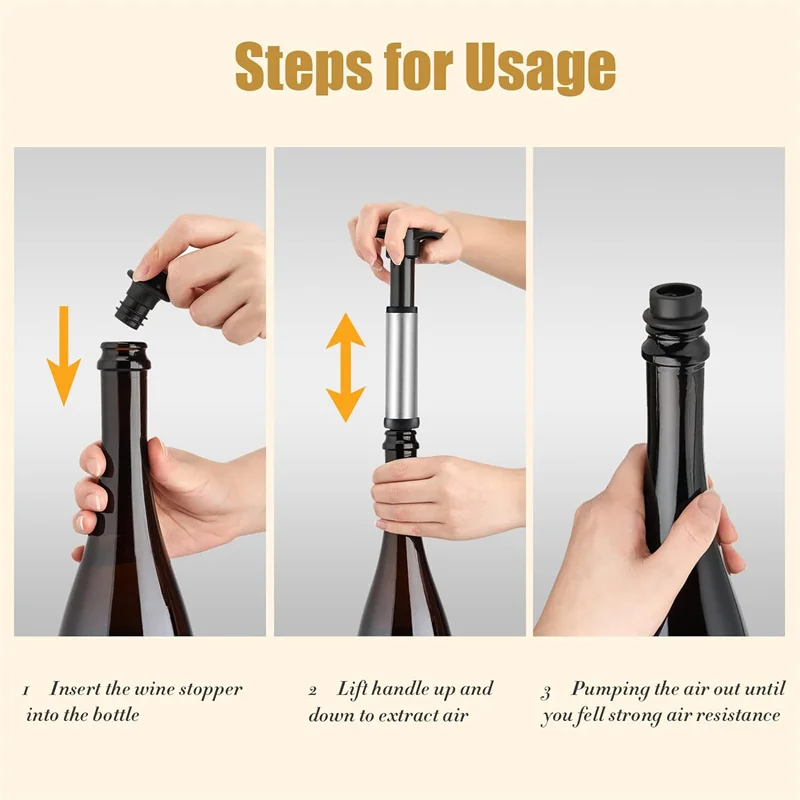 Wine Stopper Vacuum Wine Pump Preserver Aerator Rubber Stoppers Sealing Preserver Drinks Bottle Silicone Caps wine stopper