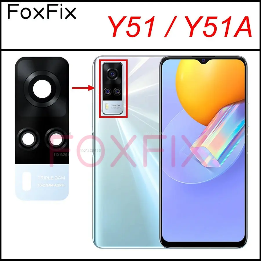 Rear Back Camera Glass For vivo Y31 Y51 Y51A Y53S Main Camera Lens