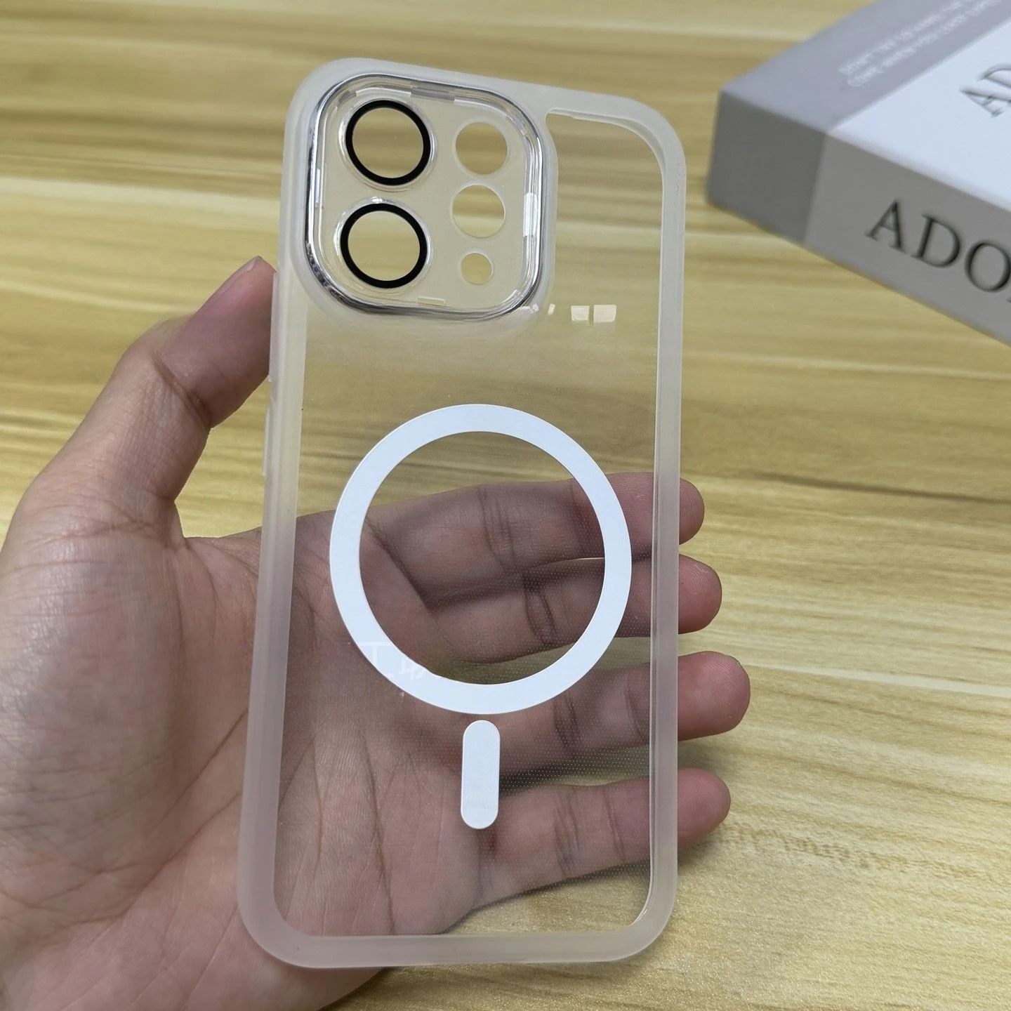 Enhanced Magnetic Transparent Anti-Yellowing Lens Protection TPU Case - Shockproof Bumper Cover