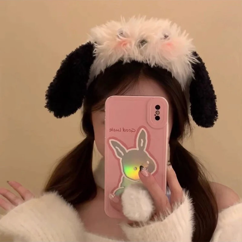 

Повязка для волос Kawaii, повязка для волос, милая повязка для мытья лица, девичьи сердца, Плюшевые Головные уборы на осень и зиму, аксессуары для волос