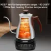 Gooseneck Electric Kettle 1200W Electric Tea & Coffee Kettle with Four Heating Modes Rapid Heating,±1℉ Temperature Control, 3