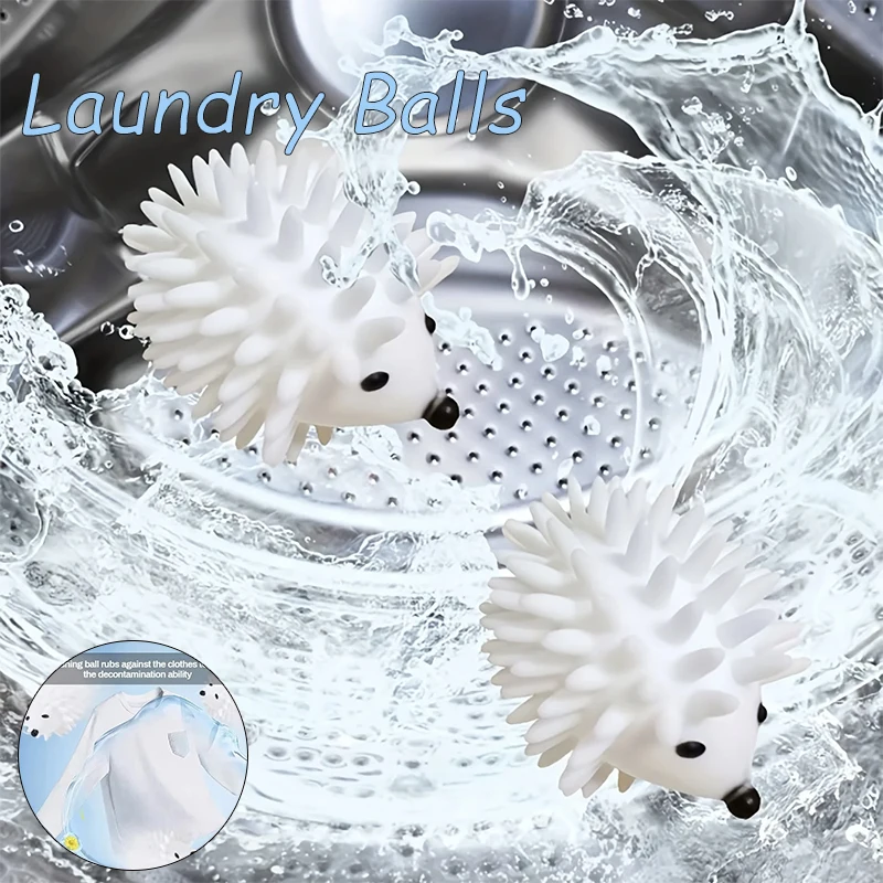 10PCSHousehold soft silicone hedgehog pvc magic anti-tangle stain removing laundry ball magic weapon washing care sticky hair dr