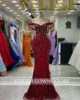 Luxury Red Evening Dress For Women Saudi Arabia Beaded Crystal Tassel Pageant Party Birthday Gowns Ball Bow Customized 2