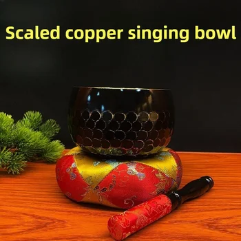Campana tibetana in ottone da 4 pollici per meditazione yoga fatta a mano Campane tibetane da 12 pollici Strumenti a percussione per terapia del suono