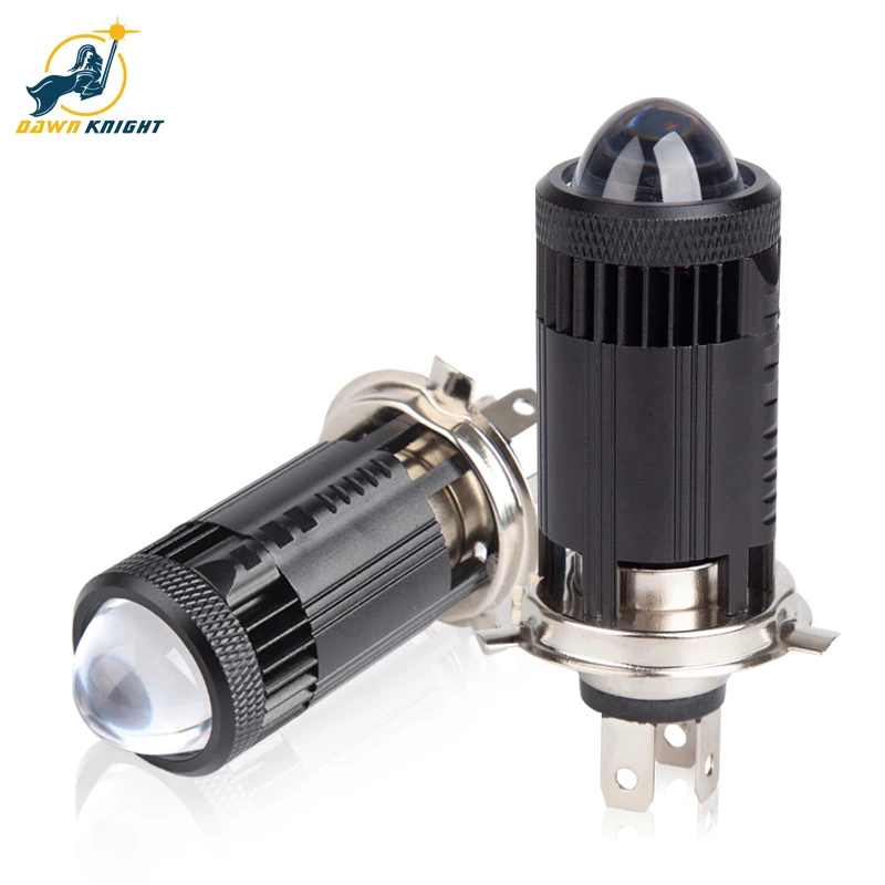 

1pcs Led Moto Headlight Bulb H4 30W 10000LM 7035 Chips Lens White Hi Lo Scooter Accessories Fog Lights 12V