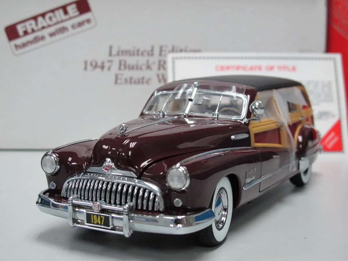 

MBI 1:24 Roadmaster 79 Estate Wagon 1947 Vintage Car Alloy Fully Open Simulation Limited Metal Static Car Model Toy Gift