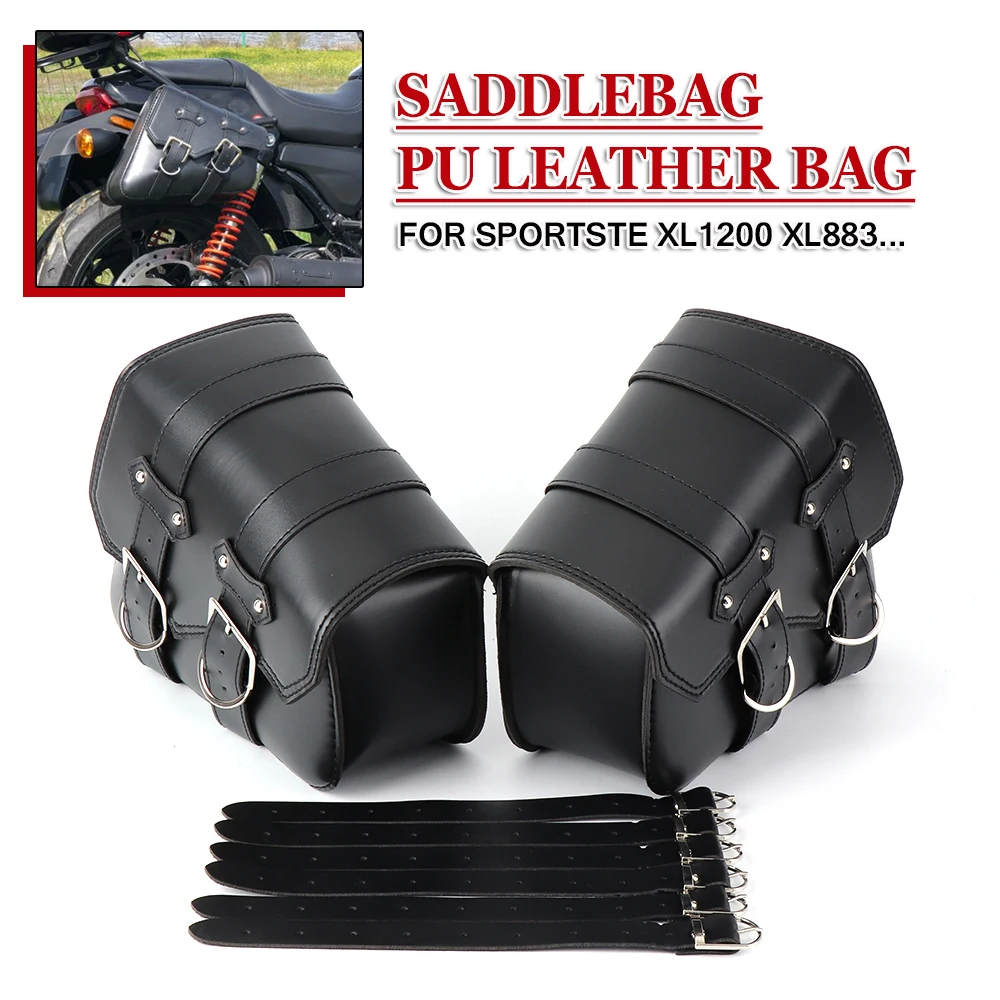 

Saddlebag For Harley Sportster XL Model 883 1200 XL883 XL1200 Waterproof PU Leather Saddle Bag Side Tool Bag Luggage Black Brown
