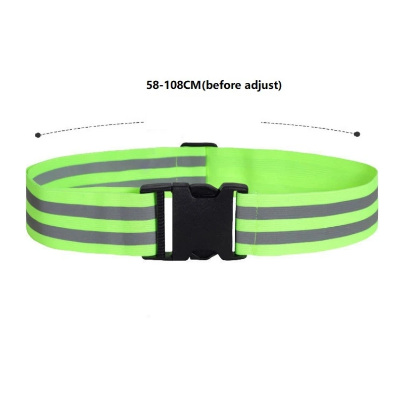 Adjustable Reflective Elastic Band Waist Protection Reflective Night Running Safety Belt for Kid Men Women