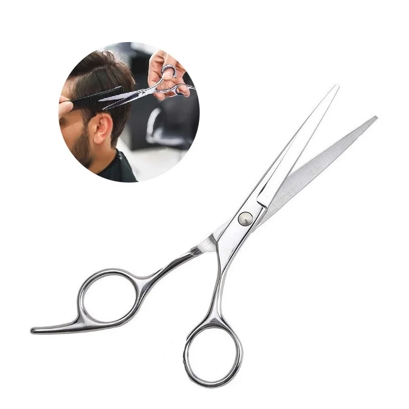 Tesoura Profissional de Corte de Cabelo com Lâmina Afiada em Aço Inoxidável e Cabo Ergonômico
