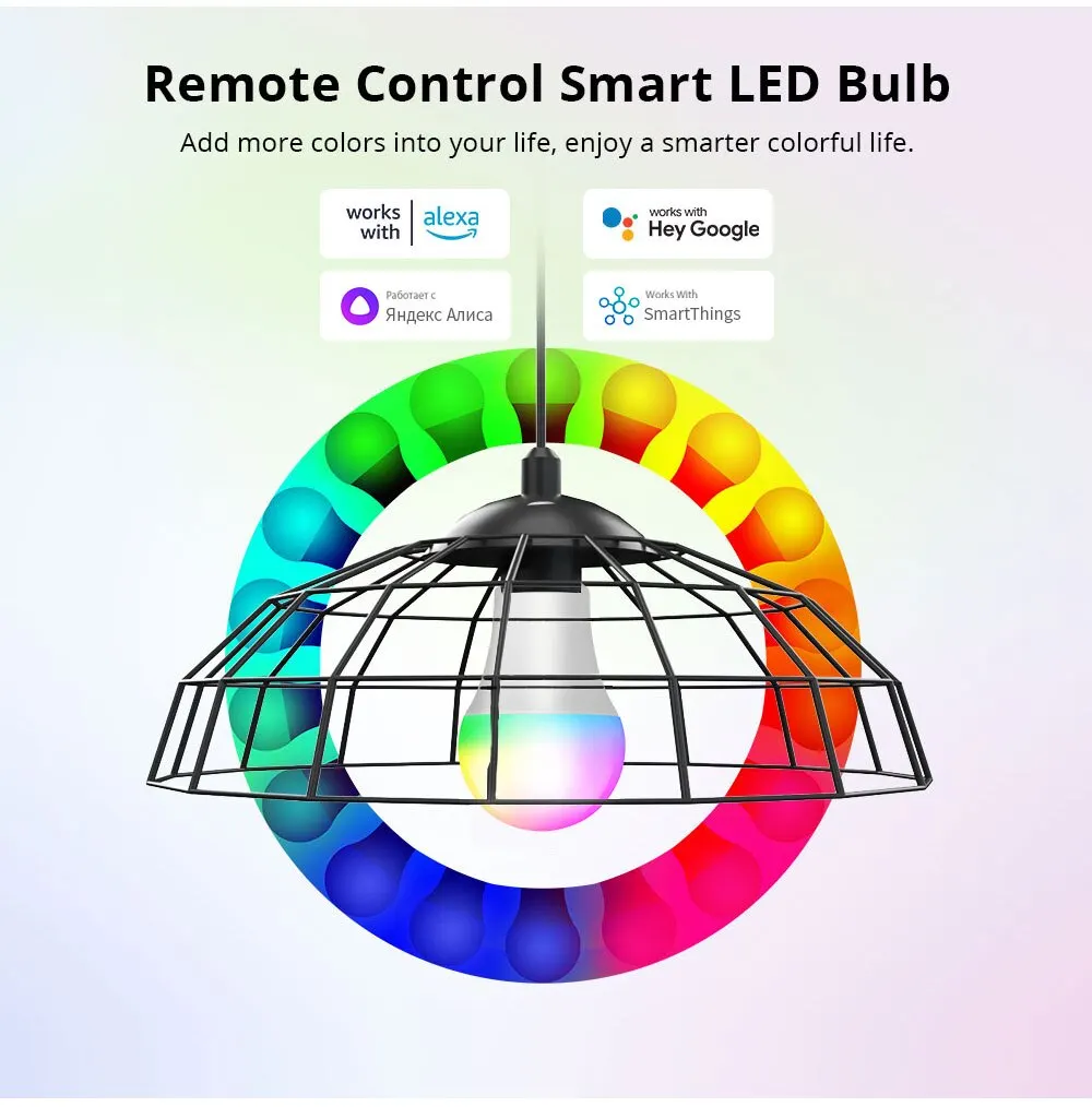 EWelink Wifi/Zigbee Smart Bulb Led Lamp E27 RGB Smart Light Bulbs 100-240V Smart