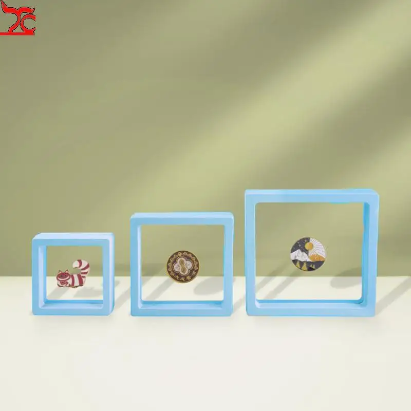 3D 플로팅 액자 섀도우 박스, 쥬얼리 디스플레이 스탠드 링 펜던트, 거치대 보호, 보석 스톤 프레젠테이션 케이스, 10 개