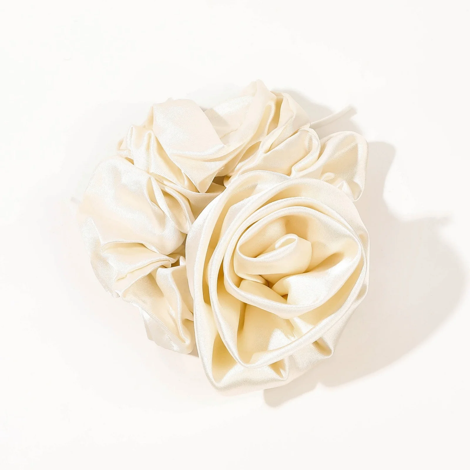 1PC Pack Rose - Shaped Hair Scrunchies, Elegant Flower Hair Ties, Ideal for Women's Stylish Ponytails and Buns
