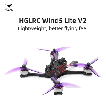 Drone FPV quadricottero da corsa HGLRC Wind5 Lite V2 da 5 pollici - F722 60A 350 mW 2306,5 1900 KV 6S