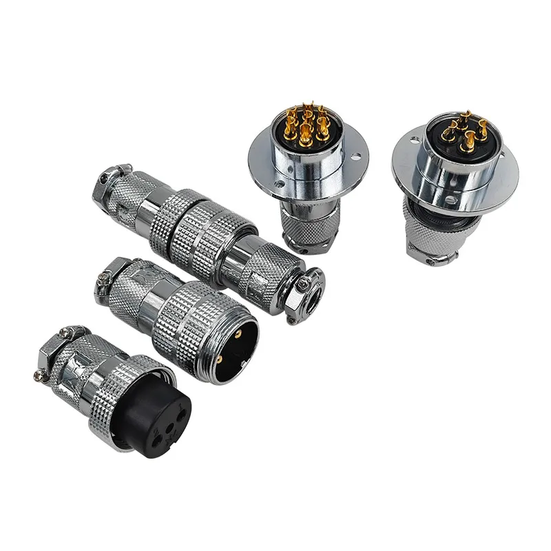 GX25 plug cable connector Flange fixing 20A 2pin 3pin 4pin 5pin