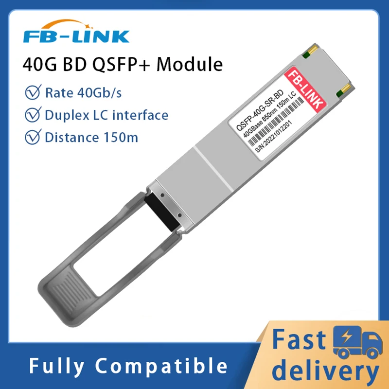 25gb sfp28 transceiver module duplex lc multimode fiber 850nm 100m sfp28 25g sr for hw cisco mikrotik ubiquiti on 5g data center 40G QSFP+ 150M 850nm Duplex LC MMF Transceiver Fiber optic Module for Cisco juniper Mellanox Mikrotik For Ethernet switch