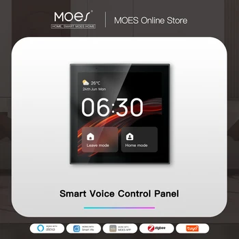 Tuya Smart Touch Screen Center Control Panel Voice Control ZigBee Gateway Built-in For Intelligent Scenes 4 Inches Screen 1
