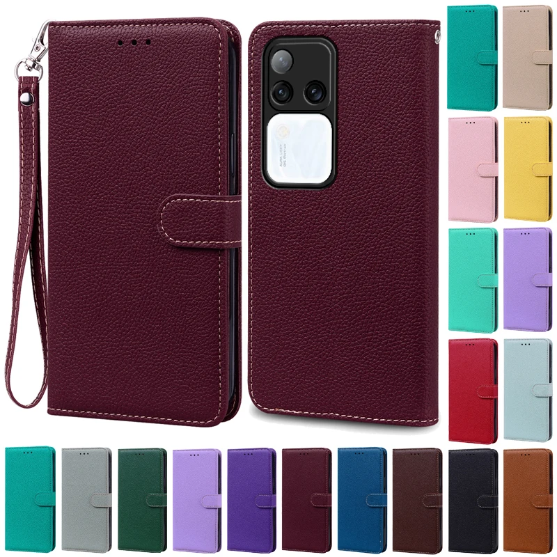 Leather Flip Wallet Case with Stand Feature
