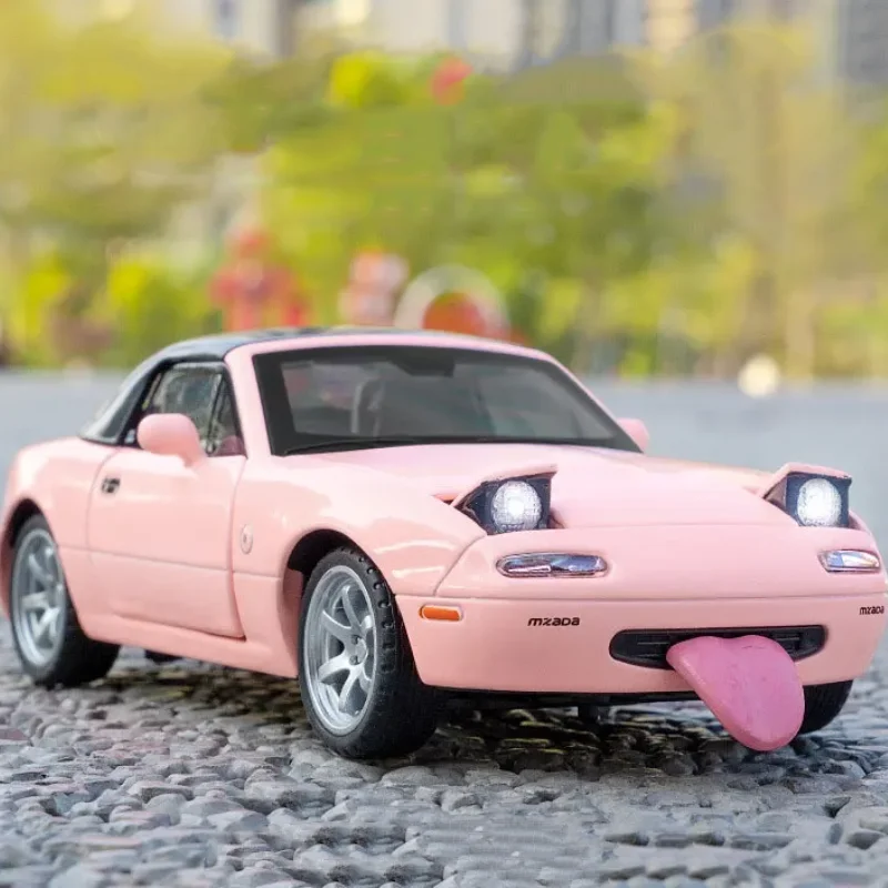 

Миниатюрная модель из литого под давлением MX5 родстер модель 1/32 Mazda со звуком и фотодверью детская коллекция игрушек с металлическими украшениями