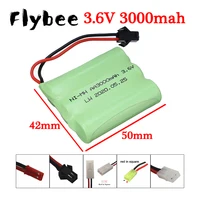 3.6v 3000mah NiMH Battery SM/JST/Tamiya For Rc toys Car Tank Train Robot Boat Gun Ni-MH AA 3.6 v 2400 mah Rechargeable Battery 1