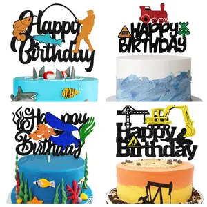 Fishing Cake Toppers Birthday Cakes  Happy Birthday Fisherman - Happy Birthday  Cake - Aliexpress