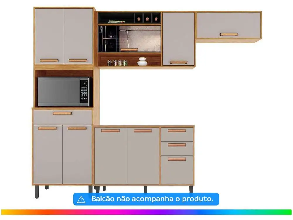 Cozinha Compacta Itatiaia Nápoles 7 Portas 1 Gaveta 3