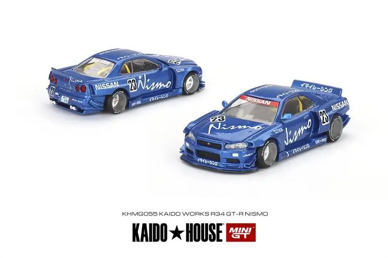 

Ready ! Kaido House x MINI GT 1:64 Nissan Skyline GTR R34 Kaido Works V3 /Surf Safari RS V2 Model Car