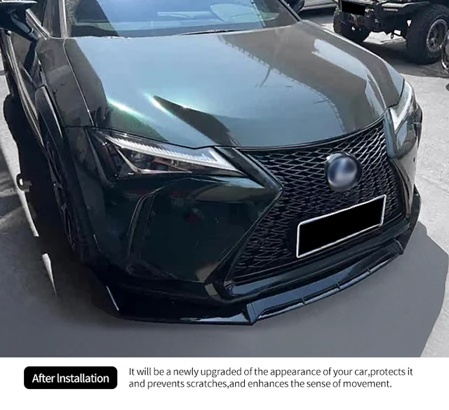 レクサス UX 200 260 300 フロントリップスポイラーLEXUS 黒 Car For Lexus UX200 260 300 2019-2023 2021 Front Bumper Lip