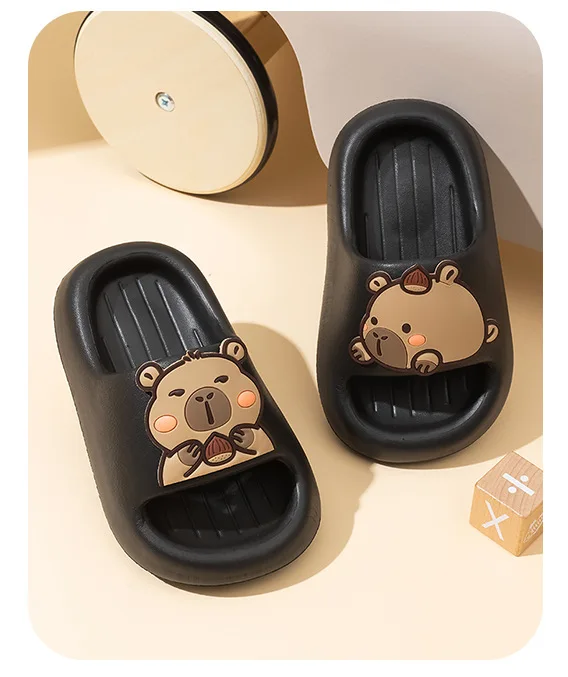 Capybara Hausschuhe für Kinder Badezimmer-Pantoffeln Sommer Mädchen Jungen Cartoon Niedliche Modische Hausschuhe Kinder Outdoor Strandschuhe – Detail 18
