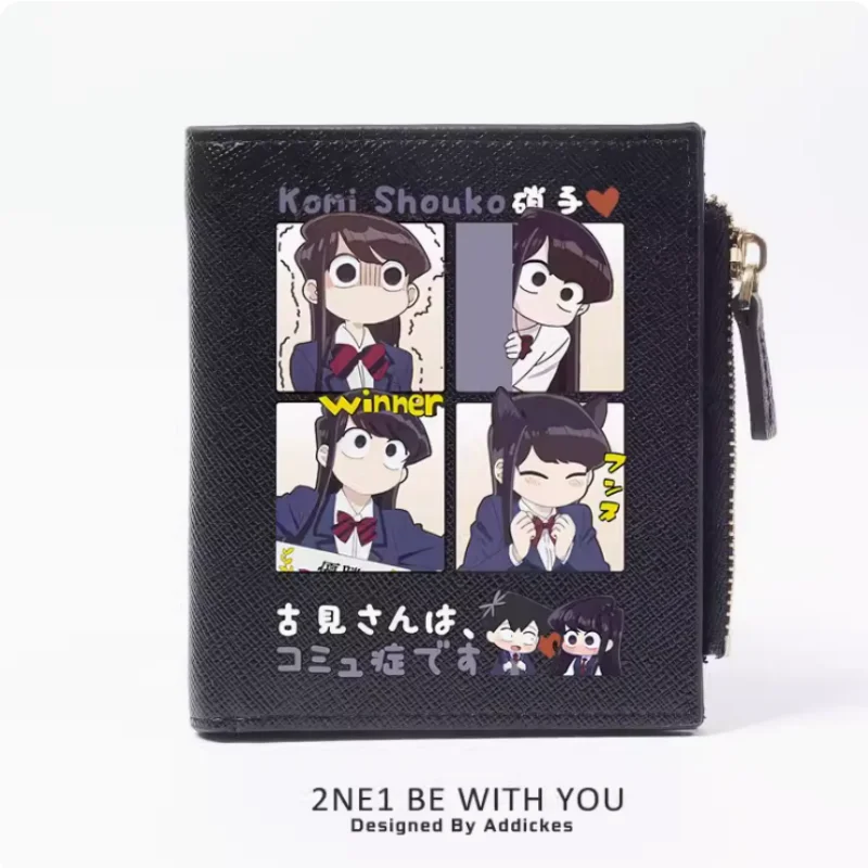 Anime Komi-san wa, Komyushou desu Zipper Fashion Wallets PU Purse Card Holder Money Bag Gift B272 Cosplay