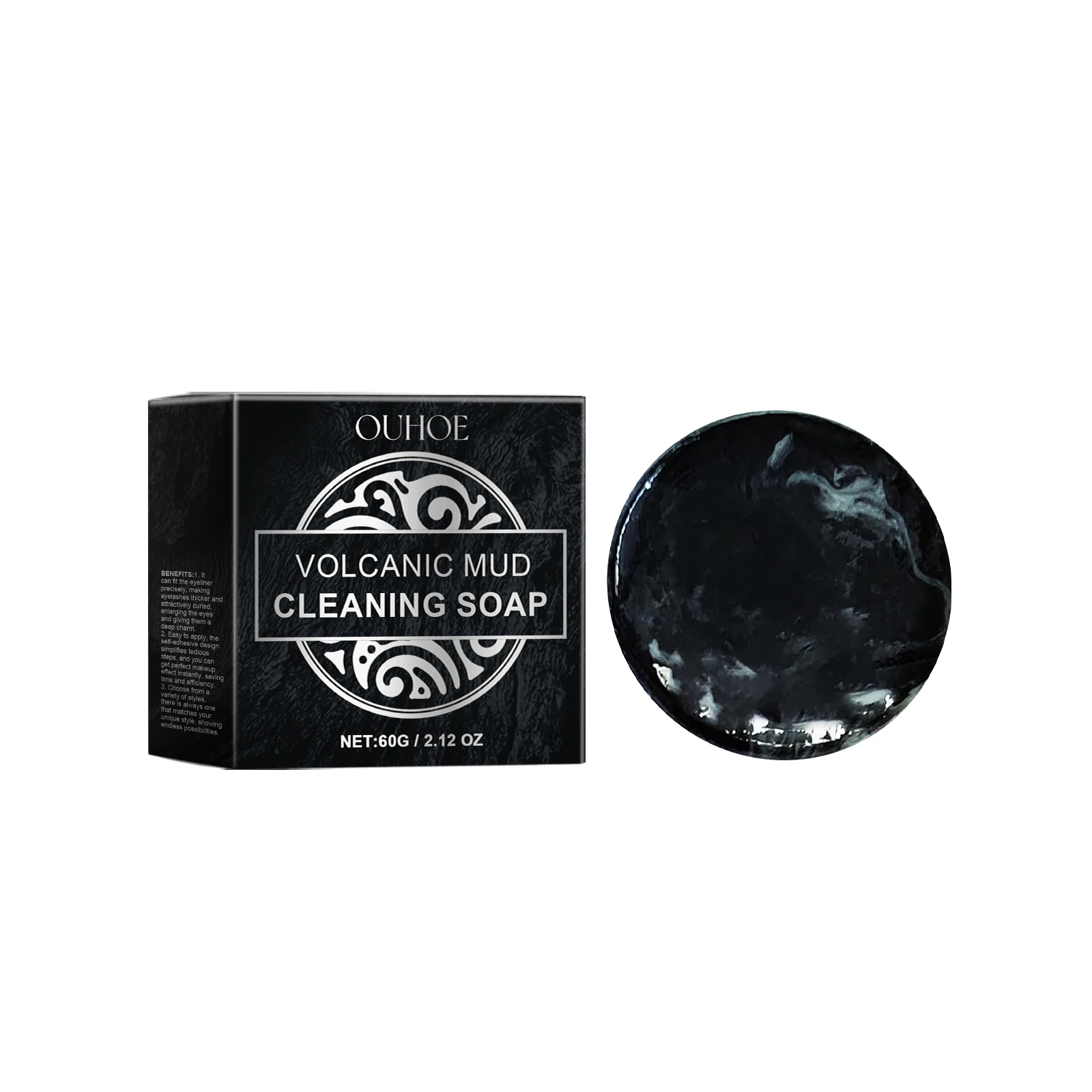 Volcanic Mud Soap Pimples Blackheads Remover Acne Oil Control Face Wash Brightening Soothing Moisturizing Men Body Cleaning Soap 2
