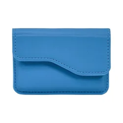 Sleek Magnetic PU Leather Flip Wallet & Card Holder (Lake Blue)