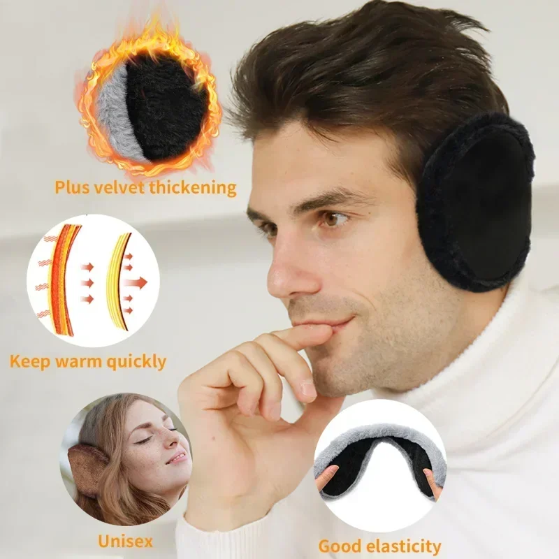 Ear Muffs Hair Dye Ear Muffs Soft Plush Thickening Ear Warmer Women Men Cold Proof Fashion Winter Earmuffs Solid Color Earflap Outdoors Protection