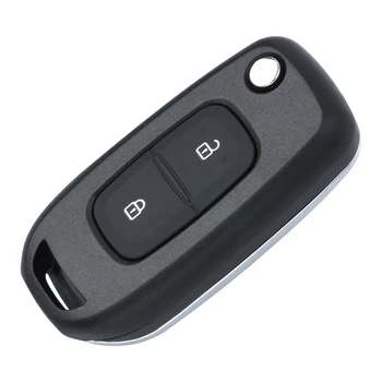 Keyforkess FSK 433MHz muslimah 4A Chip muslim2 pulsanti Flip Remote Key Fob per Renault Dacia Logan 2 Logan II 2018 2019 2020 - KEYECU FSK 433MHz muslimah 4A Chip muslim2 pulsanti Flip Remote Key Fob per Renault Dacia