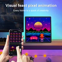 Bluetooth LED Pixel Panel 64x64 RGB Programmable Pixel Art Display APP Control Creative Animations Digital Clock For Desk Room 2