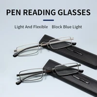 KAEDEK Unisex New Fashion Folding Reading Glasses Portable Anti Eyestrain Blue Light Blocking Readers Glasses With Box